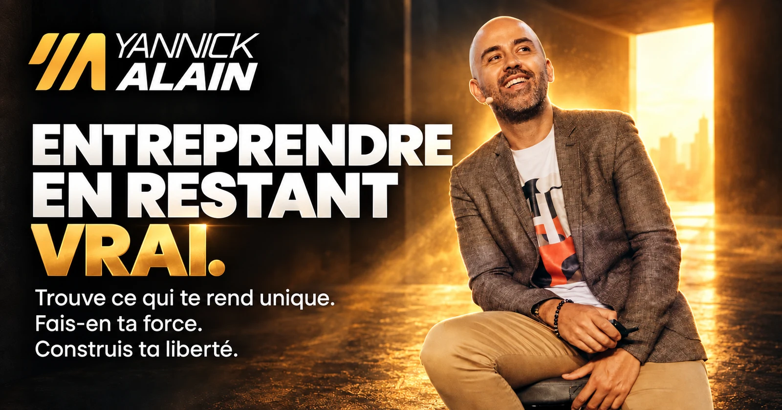Entreprendre en restant vrai. Trouve ce qui te rend unique. Fais-en ta force. Construis ta liberté.