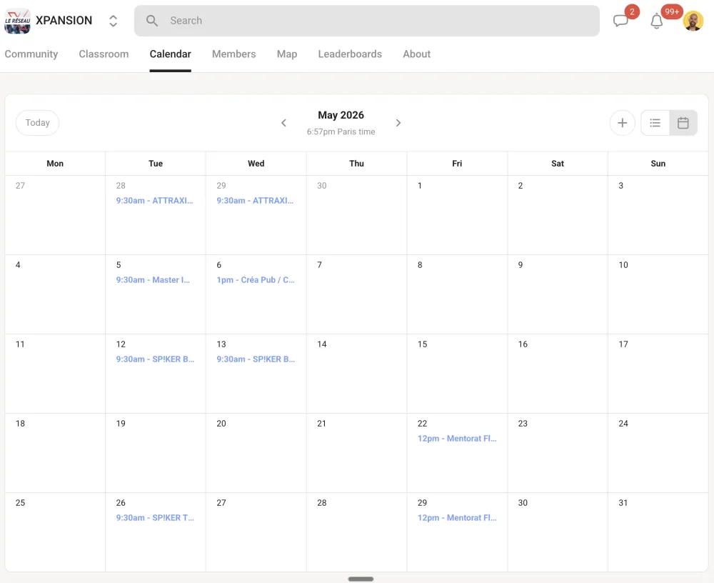 L'agenda des lives XPANSION